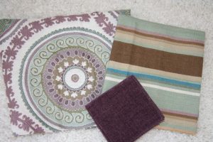 From left to right: Kravet Medallion, KravetSmart and GP&J Baker stripe